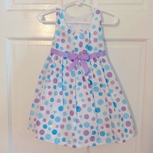 White dress with fun dots!